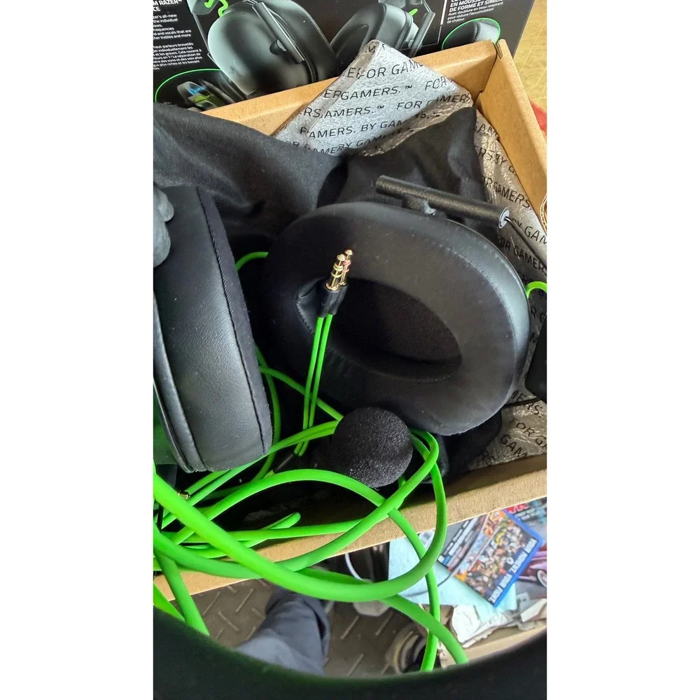 Razer BlackShark V2 X Wired Gaming Headset Black Green 3.5mm PC PS5 Xbox Switch